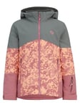 Ziener AMAJA Veste de ski/veste d'hiver pour enfant | chaude, respirante, imperméable, rose blossom camo, 176