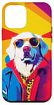 Coque pour iPhone 12 mini Superbe chien des Pyrénées tendance coloré Pop Art