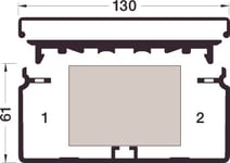 Hager Kanal Fb 60131/1 Ph Bottenhöjd 60 Mm, Bredd 130 Mm, Längd 2000 Mmperlehite Ral 9016 Plast - (2 Meter)