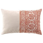 douceur d'intérieur, Coussin Déhoussable (40 x 60 cm) Isalina Terracotta, Polycoton Imprimé