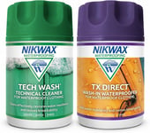 Nikwax Tech Wash & TX Direct Wash-In Twin Pack for Waterproof Gear