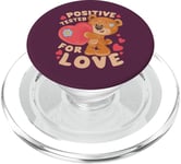 Valentine's day cute teddy bear with big heart PopSockets PopGrip for MagSafe