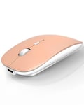 AE WISH ANEWISH Souris Bluetooth Rechargeable pour Laptop Tablette Macbook/iPad/iPhone Silencieuse Ultra Mince Souris 3 DPI Réglable 800/1200/1600 Portable pour Windows/Linux/Android Orange