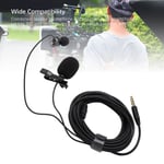 Clip On Lapel Mic Sensitive ABS 3.5mm Plug Lavalier Microphone For Phone