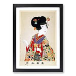 Big Box Art Toyohara Chikanobu Japanese Oriental True Beauty Framed Wall Art Picture Print Ready to Hang, Black A2 (62 x 45 cm)