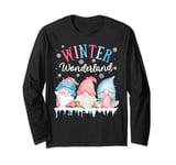 Walking In A Winter Wonderland Christmas Cute Gnome Matching Long Sleeve T-Shirt