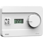 VEMER VE757900 OLYMPO LCD - Thermostat Mural d'ambiance pour Le Chauffage et la Climatisation, Affichage LCD, Alimentation 230V, Blanc