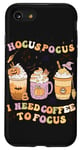 iPhone SE (2020) / 7 / 8 Halloween Groovy Hocus Pocus I Need Coffee To Focus Case