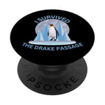 Antarctica I Survived The Drake Passage Penguin Iceberg PopSockets Adhesive PopGrip