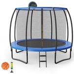 370 cm Outdoor Trampoline Kids and Adults Trampoline w/Basketball Hoop