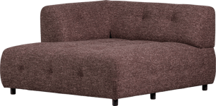 Louis Modulære sofa 1,5 chaiselong med arm venstre, grov melange lyserød H73x140x122 cm