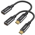 30Cm 2 Pack Cable Rallonge Usb C Court, Usb 3.2 Cable Usb C Mâle Vers Femelle Prend 10Gbps Sync 100W Charge Pour Macbook Pro/Air, Iphone 15, Galaxy S24/S23/S22/S21, Pixel 8/7/6, Pad, Hub