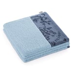 AmeliaHome Serviette de Douche 100% Coton Frise 70 x 140 cm - Bleu - 500 g/m² Crea