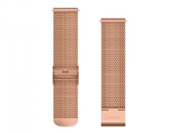 Garmin Quick Release Band - Klokkestropp for smart armbåndsur - 125-197 mm - 18K rose gold PVD Milanese - for Approach S40 Forerunner 245, 55, 645 Venu vívoactive 3 vívomove 3, HR, Luxe, Style