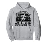 Old Man Running Humor Design Funny Runner Pullover Hoodie