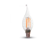 LED Retro lampa E14, 4W, 400 Lumen, filament, kronljus flame