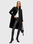 AllSaints Sidney Wool Blend Coat, Black