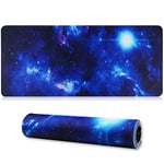 Jahosin Tapis de Souris de Jeu XXL, Tapis de Souris étendu Bords Cousus 2MM Base en Caoutchouc antidérapant 90x40cm Tapis de Bureau pour Jeux/Bureau/Affaires 90x40 Bluespace04