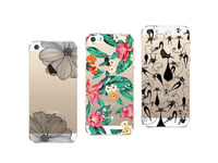 IPHONE 5, IPHONE 5s, IPHONE Se - Pack Of 3 Shells Soft And Solid With Pattern