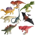Lot De 8 Mini Jouets Dinosaures, Jurassic, Indominus Rex, Tyrannosaure, Figurines D'action, Modèles Dino, Animaux, Décoration De Gâteau, Cadeau Pour Enfants