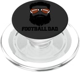 Football Dad Funny Messy Hair Beard Football Dad PopSockets PopGrip for MagSafe