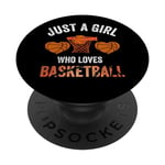 Juste une fille qui aime le basket-ball PopSockets PopGrip Interchangeable