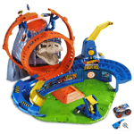 ​ Ensemble de jeu Monster Trucks T-Rex Volcano Arena avec lumières et sons,