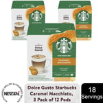 Nescafe Dolce Gusto Starbucks Coffee Pods Caramel Macchiato 3 Boxes (18 drinks)