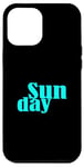 Coque pour iPhone 12 Pro Max Graphique de couleur turquoise Turquoise Sunday