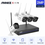 Kit de vidéosurveillance Système de caméra de sécurité ip WiFi 8CH avec 4 caméras de surveillance sans fil intérieures extérieures 3M enregistrement