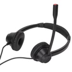 New 2.5mm Business Headset Binaural Corded Headset With HD Mic For Home Office C