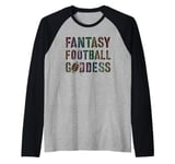 Draft Day FANTASY FOOTBALL GODDESS Queen Wife Cool Legend Raglan Baseball Tee