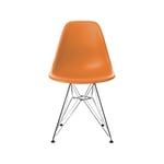 Vitra Eames Plastic Side Chair RE DSR stol 43 rusty orange-chrome