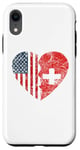 iPhone XR Swiss American Flags Heart | United States Switzerland Roots Case