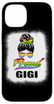 Coque pour iPhone 14 Fier Gigi Grandma Messy Bun LGBT Arc-en-ciel LGBTQ Pride