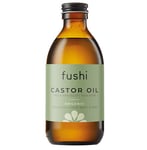 Fushi Organic Castor Oil 250ml Glass Bottle 100% Pure Cold & Fresh-Pressed For Dry Skin & Hair Growth, Eyelashes & Eyebrows Hexane Free Natural Food-grade Sustainably Sourced