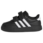 adidas Mixte bébé Breaknet Lifestyle Court Two-Strap Hook-and-Loop Shoes Chaussures de Tennis, Core Black/FTWR White/FTWR White, 19 EU