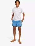 Jack & Jones Kids' Double Logo Swim Shorts, Pacific Coast