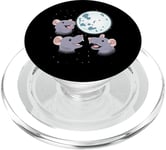 Three Rat Moon 3 Rats Howling At The Moon Mouse Humor PopSockets PopGrip for MagSafe