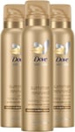 3 pack of 150ml Dove Derma Spa Gradual Self-Tan Body Mousse Medium to Dark