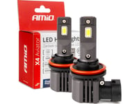 Amio Led Bilpærer X4-Serien Aviator H8 H9 H11 H16 6500K Canbus Amio-03765