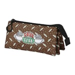 Friends Central Perk-Trousse Triple FAN 2.0, Brun