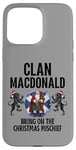 Coque pour iPhone 15 Pro Max MacDonald Clan Noël Écosse Nom de Famille Fête