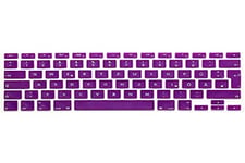 System-S Silicone Keyboard Cover QWERTZ German Keyboard Cover for MacBook Pro 13 Inch 15 Inch 17 Inch iMac MacBook Air 13 Inch Purple