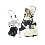 Cybex BALIOS S Lux Yhdistelmävaunut + Cybex Aton B2 &  Telakka, Seashell Beige/Taupe