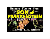 Wee Blue Coo Film Movie Son Frankenstein Karloff Monster Horror Wall Art Print