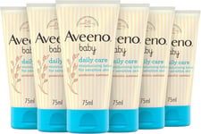 Aveeno Baby, Daily Care Moisturising Lotion, for Sensitive Skin, 75ml, Pack of 6