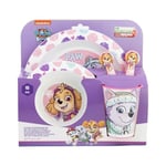 My sweety pop - Set de vaisselle pour enfant - coffret repas - ensemble 5 pièces - Assiette - Bol - Verre - Fourchette – cuillère - Pat Patrouille - Fille - Paw Patrol