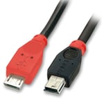 USB OTG kabel 2.0 - Micro-B han / Mini-B han - 0.5 m