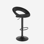 Tabouret de bar cuisine industriel noir design moderne Chicago Black Edition